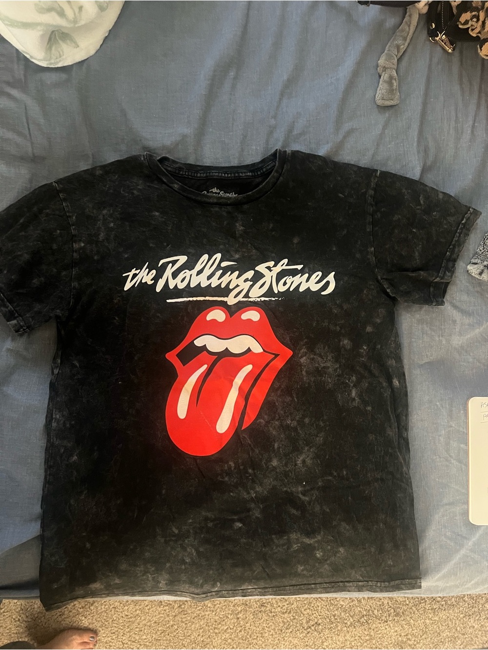 The Rolling Stones women’s Black Graphic Tee with Red Tongue Logo